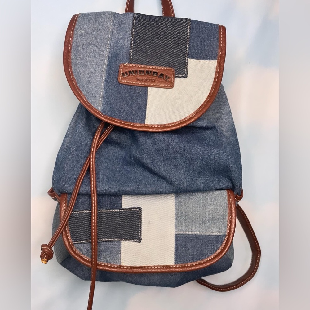 Denim patchwork backpack - Picture 3 of 5